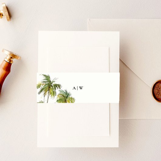 Bandeau De Faire-part Palmier tropical