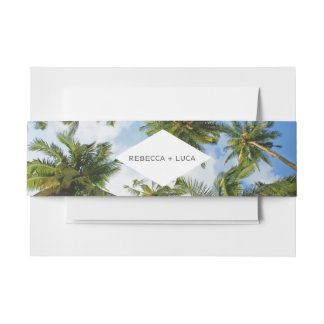 Bandeau De Faire-part Palmier tropical Florida Beach Wedding
