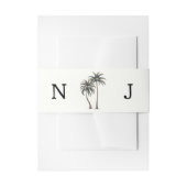 Bandeau De Faire-part Palmier tropical Mariage côtier rustique (Devant example)