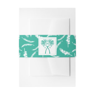 Bandeau De Faire-part Palmiers noués Destination Tropicale Mariage