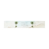 Bandeau De Faire-part Palmiers tropicaux Plage de sable de sableDestinat (Plat)