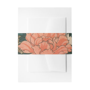 Bandeau De Faire-part Paon et Pivoines par Hiroshige Mariage