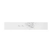 Bandeau De Faire-part Paper Cute White 3D Roses Wedding (Plat)