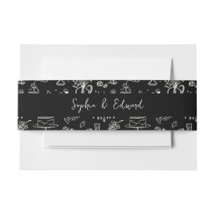 Bandeau De Faire-part Papeterie de mariage de style dessiné à la main