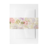 Bandeau De Faire-part Papier d'enveloppement floral à aquarelle romantiq (Devant example)