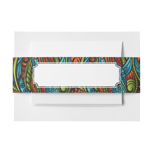 Bandeau De Faire-part Papier peint ethnique abstrait (Devant Example)