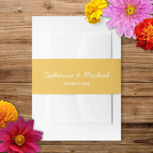Bandeau De Faire-part Papier Picado Jaune Invitation Belly Band