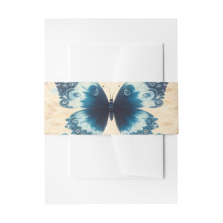 Bandeau De Faire-part Papillon Floral