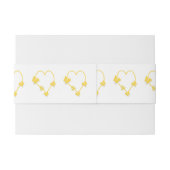 Bandeau De Faire-part Papillon jaune Mariage de conception cardiaque (Dos exemple)