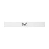 Bandeau De Faire-part Papillon noir et blanc (Plat)