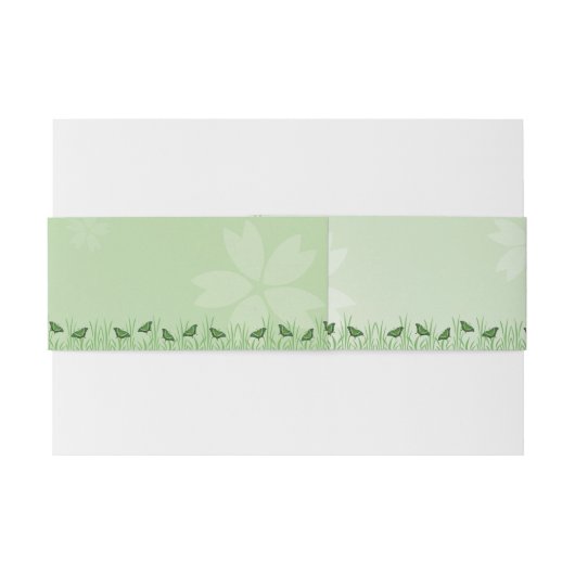 Bandeau De Faire-part Papillon vert sur vert clair - mariage (Dos exemple)