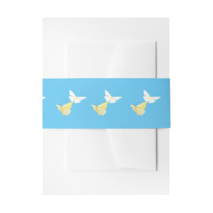 Bandeau De Faire-part Papillons blancs et jaunes clairs Flying Blue