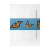 Bandeau De Faire-part Papillons Monarques Bleu Ombré (Devant example)