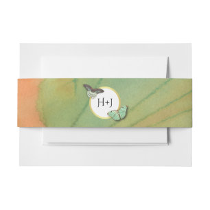 Bandeau De Faire-part Papillons vintages et Mariage de couleurs sud-oues
