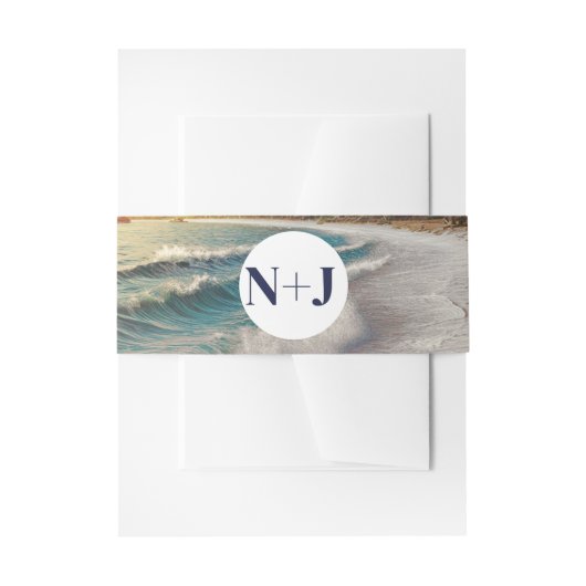 Bandeau De Faire-part Paradise Beach Sunset Rustic Coastal Mariage (Devant example)