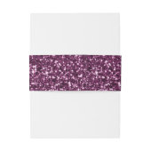 Bandeau De Faire-part Parties scintillant Abstraite Strata Mariage Plum (Dos Example)