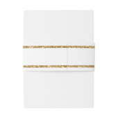 Bandeau De Faire-part Parties scintillant blanche et or Monogramme Maria (Dos Example)