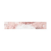 Bandeau De Faire-part Parties scintillant en marbre Mariage Rose Gold V1 (Plat)