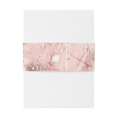 Bandeau De Faire-part Parties scintillant en marbre Mariage Rose Gold V1 (Dos Example)