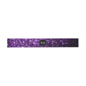 Bandeau De Faire-part Parties scintillant foncé violet faux brillant sci (Plat)
