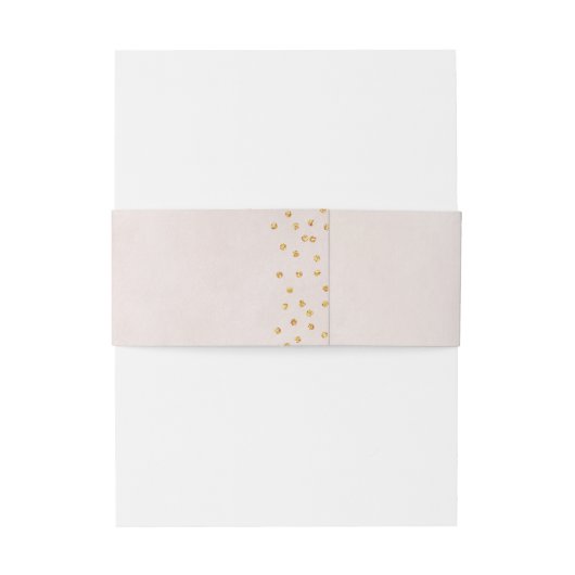 Bandeau De Faire-part Parties scintillant moderne rose or mariage (Dos Example)