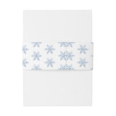 Bandeau De Faire-part Parties scintillant Motif Snowflake (Dos Example)