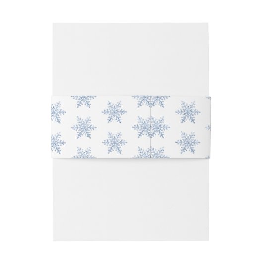 Bandeau De Faire-part Parties scintillant Motif Snowflake (Dos Example)