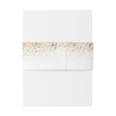 Bandeau De Faire-part Parties scintillant or et Mariage floral bleu Dust (Dos Example)