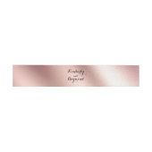 Bandeau De Faire-part Parties scintillant rose Gold Foil Mariage élégant (Plat)