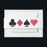 Bandeau De Faire-part Parties scintillant rouge Las Vegas Faire-part de<br><div class="desc">Les costumes de parties scintillant et de cartes noires en faux rouge traditionnel sont un ajout audacieux à la suite mariage Destiny et à la cravate de toutes vos inserts ensemble pour un look cohésif. Parfait pour un mariage de Las Vegas dans une petite chapelle au large de la bande,...</div>