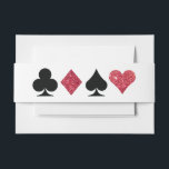 Bandeau De Faire-part Parties scintillant rouge Las Vegas Faire-part de<br><div class="desc">Les costumes de parties scintillant et de cartes noires en faux rouge traditionnel sont un ajout audacieux à la suite mariage Destiny et à la cravate de toutes vos inserts ensemble pour un look cohésif. Parfait pour un mariage de Las Vegas dans une petite chapelle au large de la bande,...</div>