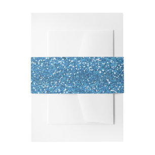 Bandeau De Faire-part Parties scintillantes bleues et argentées