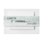 Bandeau De Faire-part Pastel Turquoise Beach Wedding (Devant Example)