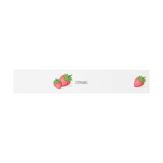 Bandeau De Faire-part Patch fraise (Plat)