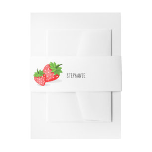 Bandeau De Faire-part Patch fraise