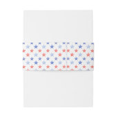 Bandeau De Faire-part Patriotic Red & Blue Stars  (Dos Example)