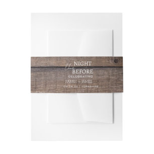 Bandeau De Faire-part Pays moderne Rustique la nuit avant le Mariage