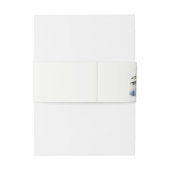 Bandeau De Faire-part Paysage des neiges d'hiver Mariage d'aquarelle (Dos Example)