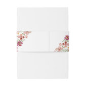 Bandeau De Faire-part Peach rose Floral Faire-part de mariage Bande (Dos Example)