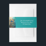 Bandeau De Faire-part Peacock plume brillant or turquoise vert émeraude<br><div class="desc">Une merveilleuse et vibrante plume de paon 3D semble briller et briller contre un arrière - plan bleu turquoise marbré. La plume est réglée à gauche des modèles de texte blanc modifiables qui peuvent être personnalisés selon vos besoins. Elles sont idéales pour un usage personnel et professionnel et sont idéales...</div>