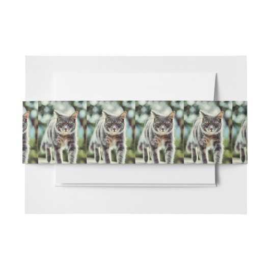 Bandeau De Faire-part Peinture de chat (Devant Example)