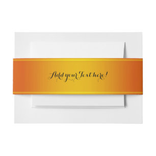 Bandeau De Faire-part Pentes STRIPES - orange jaune + vos idées