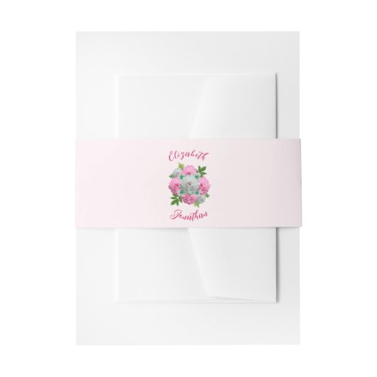 Bandeau De Faire-part Peony Bouquet Mariage (Devant example)