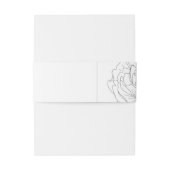 Bandeau De Faire-part Peony Line Art (Dos Example)