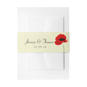 Bandeau De Faire-part Pépites d'aquarelle rouge Collection de Mariages f