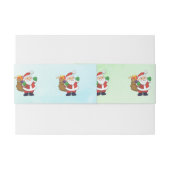 Bandeau De Faire-part Père Noël Verte Avec Jouets (Dos exemple)