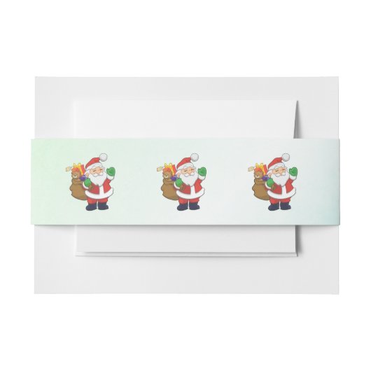 Bandeau De Faire-part Père Noël Verte Avec Jouets (Devant Example)