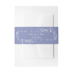 Bandeau De Faire-part Périwinkle Flourish Faire-part de mariage Belly Ba