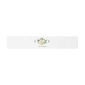 Bandeau De Faire-part Personnalisé Monogramme Roses blanches Invitation  (Plat)