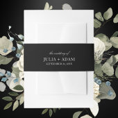 Bandeau De Faire-part Personnalisé noir et blanc le Mariage de